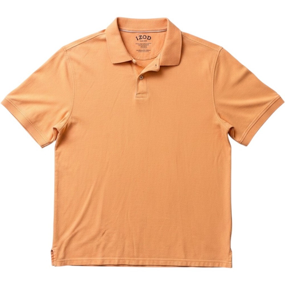 IZOD Mens Pima Cotton Polo Shirt Short Sleeve Orange XXL